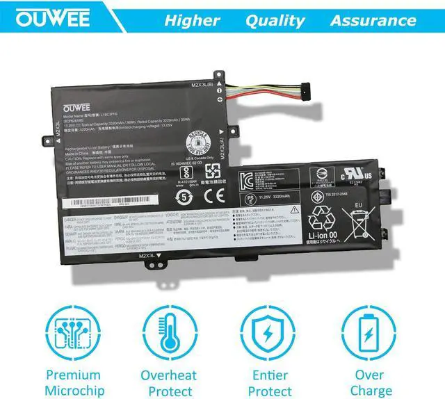 Alt view image 5 of 5 - OUWEE L18C3PF6 Laptop Battery Compatible With Lenovo ideapad S340-14IML/14API/14IIL/14IWL C340-15IWL/15IIL S340-15IWL/15API/15IIL Flex-15IWL/15IML/15IIL Series L18M3PF7 L18C3PF7 L18L3PF3 L18L3PF2 36Wh