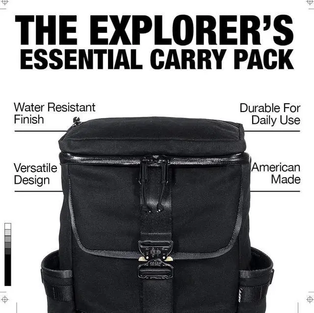 Alt view image 2 of 5 - DEFY Menace Backpack 2.0 | Waxed Canvas Backpack | 18 Liter Utility For Men | Premium Tech Bag w/ 16 Inch Laptop Sleeve | Water Repellent Travel & Commuter Pack (Black)