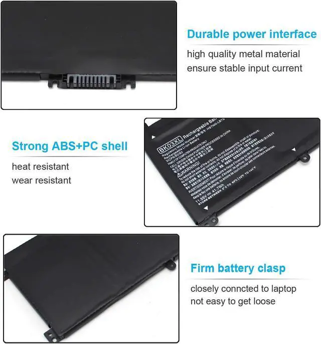 Alt view image 4 of 5 - BK03XL Battery for HP Pavilion X360 14-ba0xx 14-ba1xx 14m-ba0xx 14m-ba1xx 14m-ba011dx 14m-ba013dx 14m-ba114dx 14m-ba015dx 14-ba253cl 14-ba125cl 14-ba175nr 14-ba051cl 916811-855 916812-855 916366-421