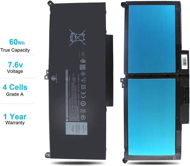 Alt view image 4 of 5 - Emanjor 60Wh Type F3YGT DM3WC Battery Replacement for Dell Latitude 7480 7490 7280 7290 7380 7390 2X39G DM6WC 451-BBYE 453-BBCF KG7VF P73G001 P73G002 P28S001 P28S002 P28S P73G 7.6V 4-Cell