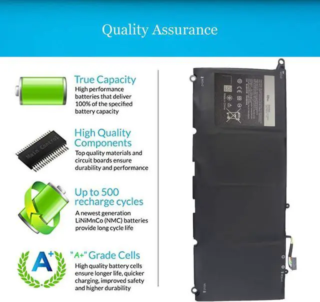 Alt view image 4 of 5 - Vinpera RNP72 TP1GT PW23Y Battery for Dell XPS 13 9360 13-9360-D1505G 13-9360-D1505 13-9360-D1605G 13-9360-D1605T 13-9360-D1609G 13-9360-D1609 13-9360-D1705 13-9360-D1705G 13-9360-D1805T