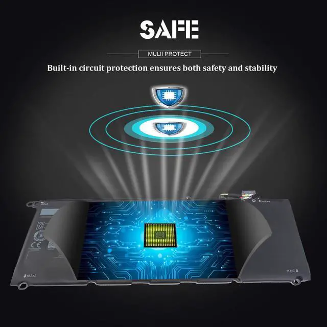 Alt view image 5 of 5 - Vinpera RNP72 TP1GT PW23Y Battery for Dell XPS 13 9360 13-9360-D1505G 13-9360-D1505 13-9360-D1605G 13-9360-D1605T 13-9360-D1609G 13-9360-D1609 13-9360-D1705 13-9360-D1705G 13-9360-D1805T