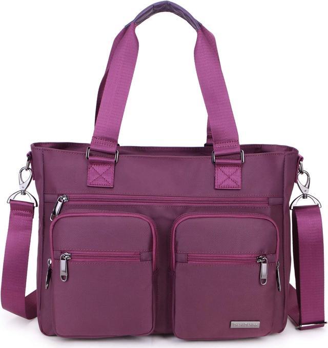 Main image of La Packmore Water Repellent Nylon Shoulder Bag Handbag Laptop Tote Travel Work School Clinic Nurse Tote (Mulbery)