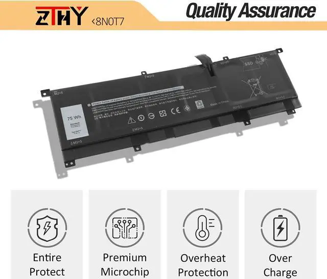 Alt view image 5 of 5 - ZTHY 8N0T7 Laptop Battery Replacement for Dell XPS 15 9575 2-in-1 Precision 5530 2-in-1 Mobile Workstation 15-9575-D2801TS D1805TS D2605TS D1605TS i5-8305G i7-8705G P73F P73F001 TMFYT 0TMFYT 08N0T7