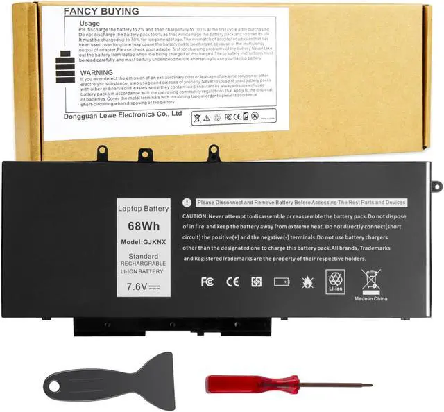 Main image of Fancy Buying 68W GJKNX Laptop Battery for Dell Latitude 5480 5580 5280 5288 5290 5488 5490 5491 5495 5590 5591 E5480 E5580 E5490 E5590 Precision 15 3520 3530 DY9NT 0DY9NT GD1JP 0GD1JP 5YHR4 451-BBZG