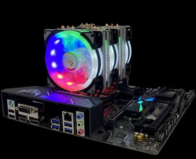 Alt view image 2 of 5 - DS Leddess 6-Heat Pipe 90MM PC Fans - 3Pack RGB, PWM, C Series for Intl LGA 1366, 1155, 1156, 2011, 1200, AM4