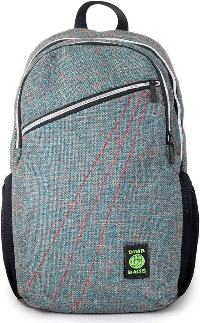 Main image of DIME BAGS City Dweller Casual Hemp Backpack with Padded Laptop Compartment and Water Bottle Holder (Aqua)