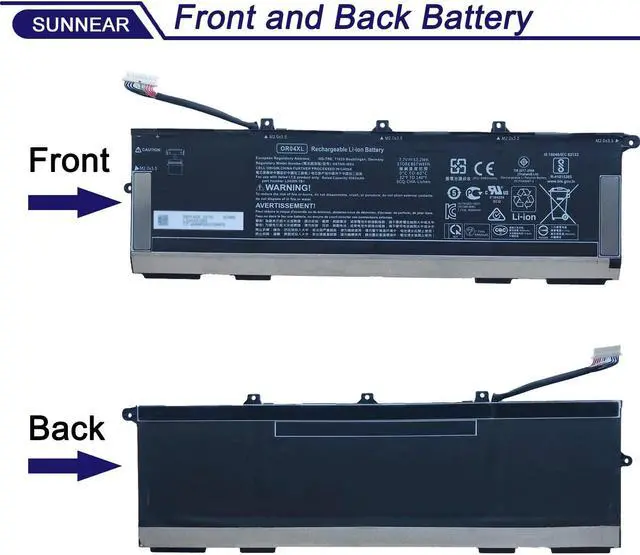 Alt view image 3 of 5 - HSTNN-IB8U OR04XL Laptop Battery Compatible with HP EliteBook x360 830 G5 G6 Series Notebook HSTNN-DB9C L34449-002 L34449-005 L34209-1B1 L34209-2B1 7.7V 53.2Wh 6562mAh