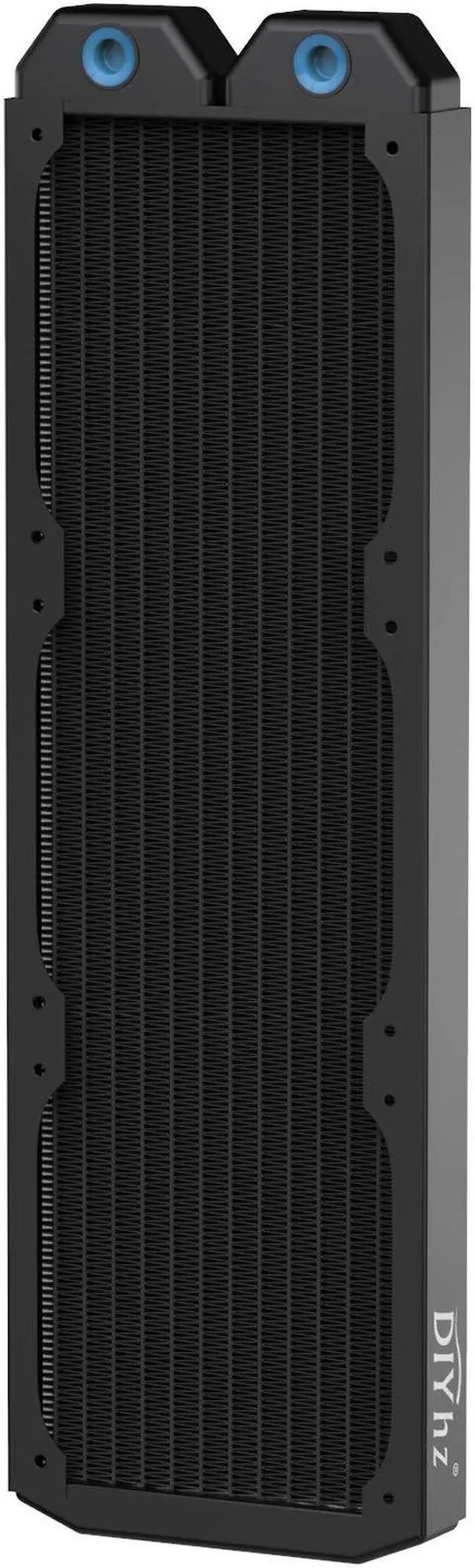 Main image of DIYhz Water Cooling Computer Radiator, 12 Pipe Thick Copper Heat Exchanger Liquid Cooling Radiator G1/4 Thread Heat Row Sink 360mm for CPU PC Laser Water Cool System DC12V Black