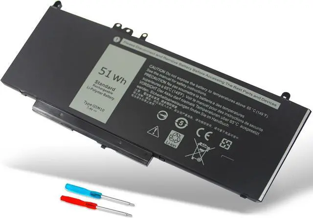 Main image of G5M10 E5550 E5450 E5250 Battery Compatible with Dell Latitude E5550 E5450 E5250 5550 5450 5250 3150 3160, 8V5GX R9XM9 1KY05 08V5GX VMKXM 5XFWC PF59Y 451-BBLN 451-BBLL 451-BBLK 51Wh 7.4V 4-Cell