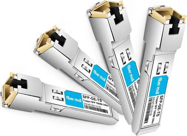 Main image of SFP to RJ45 for HPE Procurve J8177C J8177B HPE Aruba J8177D J8177DCM JL747A 1000BASE-T SFP Copper RJ-45 100m Transceiver Module Pack of 4