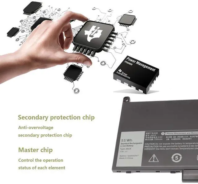 Alt view image 5 of 5 - J60J5 Laptop Battery for Dell Latitude E7470 E7270 7470 7270 P61G001 P26S001 Series MC34Y WYWJ2 451-BBSY 451-BBSU R1V85 242WD 451-BBSX 1W2Y2 PDNM2 F1KTM 5F08V GG4FM NJJ2H R97YT 0MC34Y 0F1KTM P26S