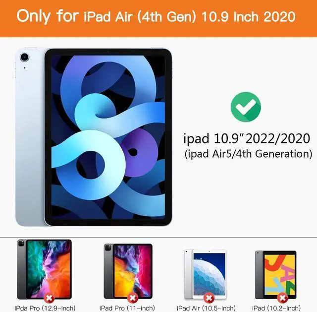 Alt view image 2 of 5 - Gexmil Leather Case for iPad Air 11 Inch M2 2024,Genuine Leather Folio Cover for iPad Air5/ Air4 10.9 inch 2022/2020 with Pencil Holder, Auto Sleep/Wake,Shockproof,Pattern-Brown