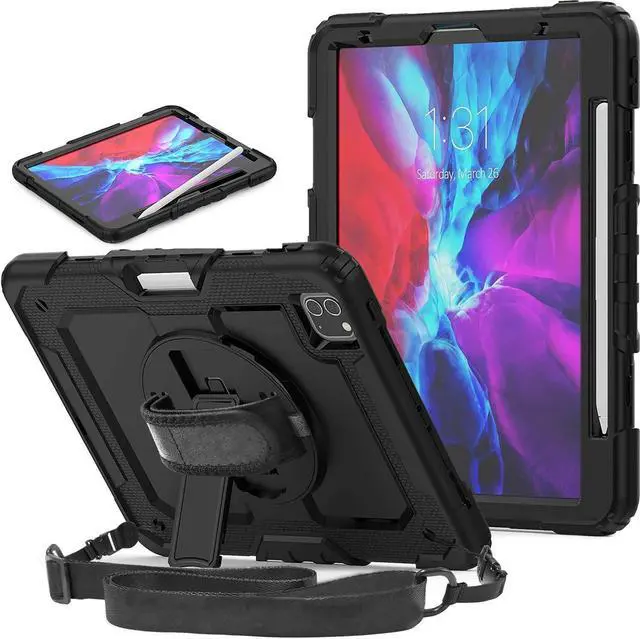 Main image of DuraSafe Cases for iPad PRO 11 2018 1 PRO 11 2020 2 PRO 11 2021 3 PRO 11 2022 4 [ Pro 11 1st 2nd 3rd 4th ] A2377 A2459 A2301 A1980 A1934 A2013 A2228 A2068 A2759 A2759 Kick Stand Rugged Case - Black