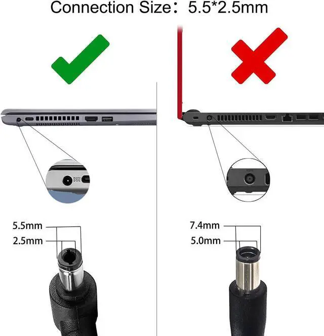 Alt view image 4 of 5 - 19.5V 9.23A 180W Laptop Charger for Msi A15-180P1A, for Sager NP7876 NP7856-N NP7856-S NP8956 NP8957 Notebook AC Adapter 5.5x2.5mm with Power Cord