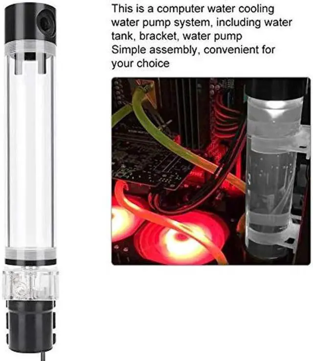 Alt view image 2 of 5 - DIY PC Water Cooled Set, CPU Water Cooling System Cylinder Pump System Leakproof Insulating Water Cooling for Computer PC