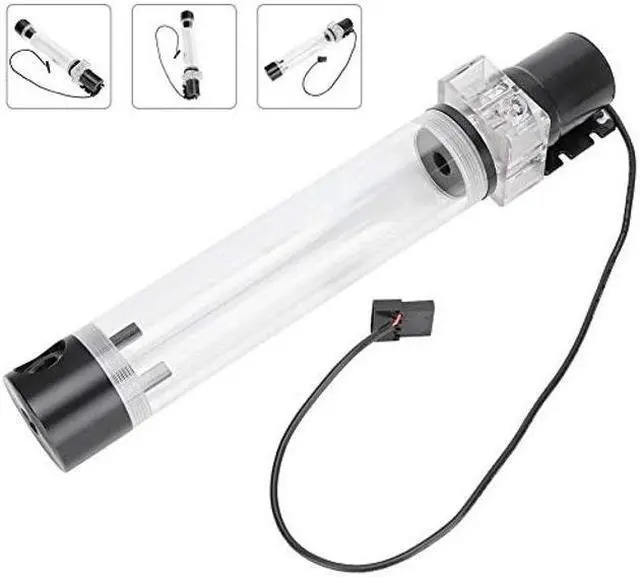 Alt view image 5 of 5 - DIY PC Water Cooled Set, CPU Water Cooling System Cylinder Pump System Leakproof Insulating Water Cooling for Computer PC