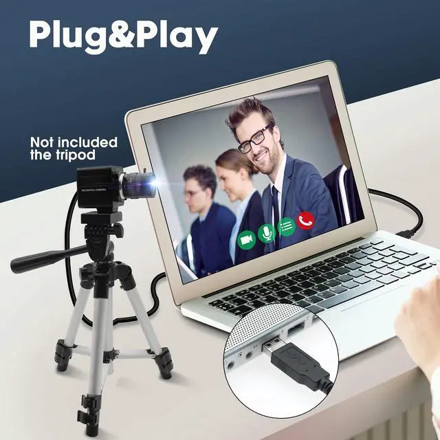 Alt view image 4 of 5 - 4K Webcam with 2.8-12mm Varifocal Lens, Plug&Play Sony IMX317 Sensor USB Camera Video Surveillance Streaming Computer Webcam 3840x2160@30fps USB Camera for Windows Linux Android Mac