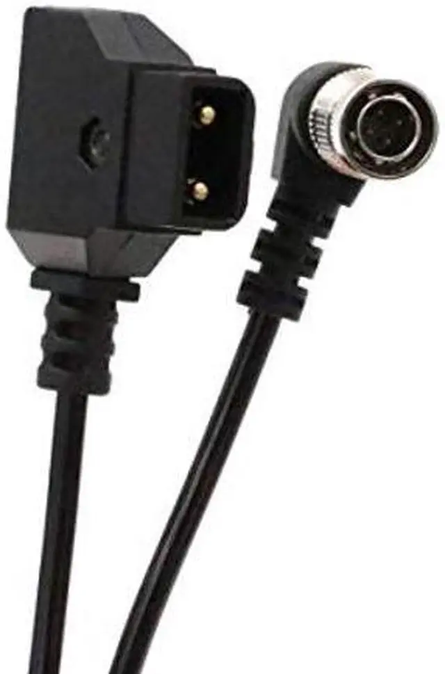 Alt view image 2 of 4 - Hirose 4Pin Male to D-Tap for Zoom F8 Sound Devices 633/644/688 (Right Angle 4pin Coiled Cable)