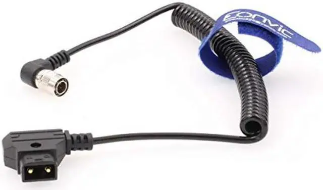 Alt view image 4 of 4 - Hirose 4Pin Male to D-Tap for Zoom F8 Sound Devices 633/644/688 (Right Angle 4pin Coiled Cable)