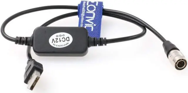 Alt view image 2 of 2 - Eonvic 12v Regulated 4pin Male Hirose to USB Power Cable for Zoom F4 F8 F8N Sound Devices 644/688 Recorders, MacBook air M1