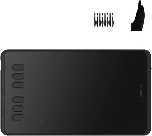 Main image of Huion Inspiroy H640P Drawing Tablet Bundle with Artist Drawing Glove for Digital Art, Paint, Design