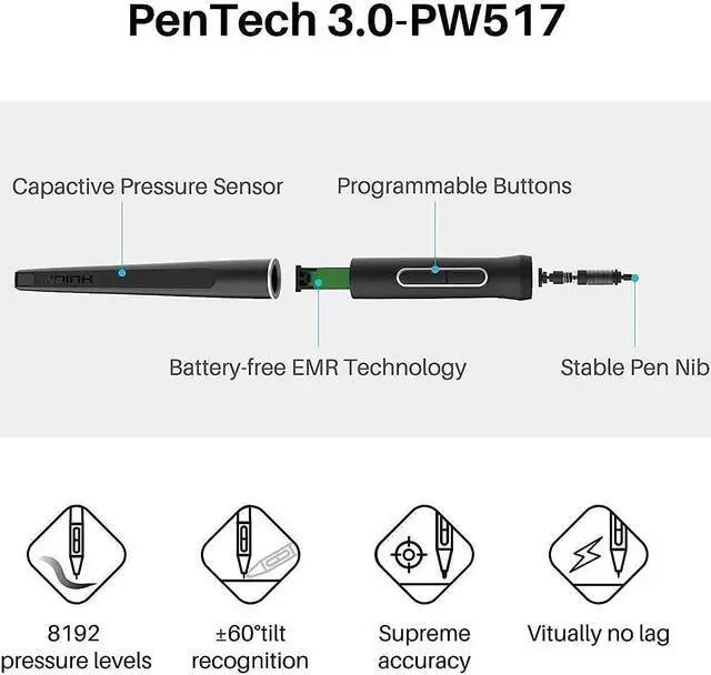 Alt view image 5 of 5 - 2020 HUION KAMVAS 22 Plus Full-Laminated Graphics Drawing Tablet with Screen 140% s RGB Android Support Battery-Free Stylus 8192 Pen Pressure Tilt Adjustable Stand - 21.5inch