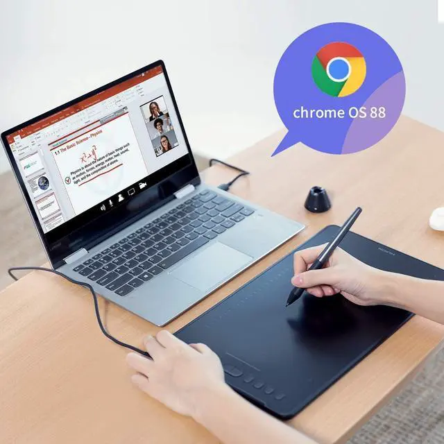 Alt view image 2 of 5 - HUION Inspiroy H1161 Graphics Drawing Tablets Android Devices Support with 8192 Pressure Sensitivity Battery-Free Stylus, Pen Tablet for Chromebook, Android, Windows and Mac