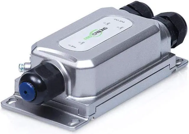 Main image of FASTCABLING Industrial Outdoor PoE Extender 2 Port, Repeat 328ft PoE for Mesh, PTZ Cameras, IP67 Waterproof for Directly bury