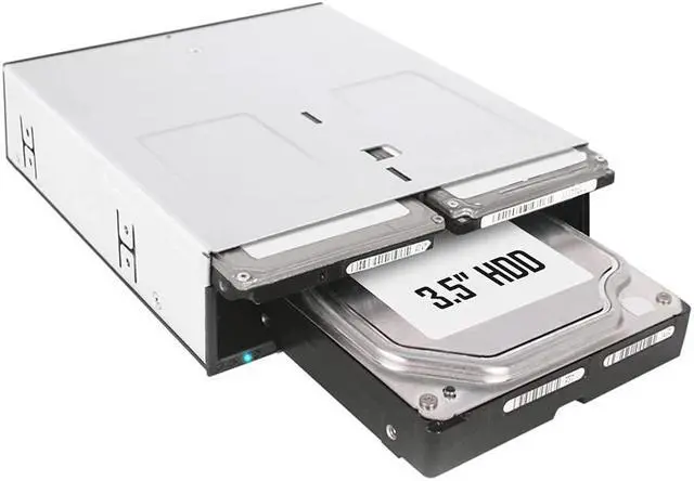 Main image of ICY DOCK 3 Bay 2 x 2.5 & 1 x 3.5 SATA HDD/SSD Hot Swap Backplane Docking Enclosure for 5.25 Bay | flexiDOCK MB095SP-B