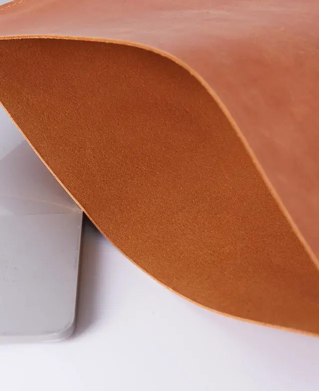 Alt view image 5 of 5 - Leather MacBook Air 13 inch Sleeve | MacBook Pro 13 inch Sleeve - Fits MacBook Air & Pro 13" M1 A2337 A2338, M2 A2681, Cognac
