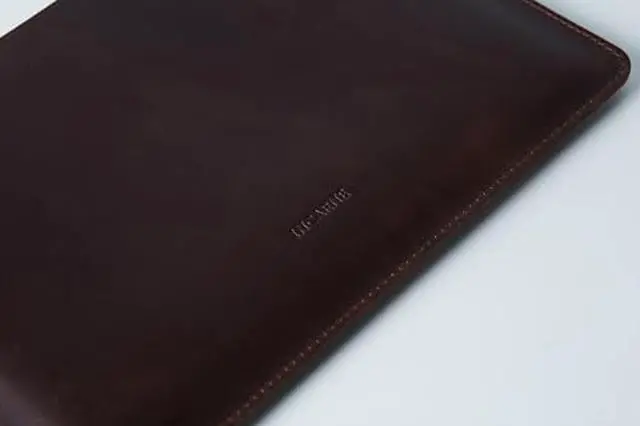 Alt view image 4 of 5 - Leather MacBook Pro 13 inch Sleeve | MacBook Air Sleeve - Fits MacBook Air & Pro 13" M1 A2337 A2338, M2 A2681, Brown