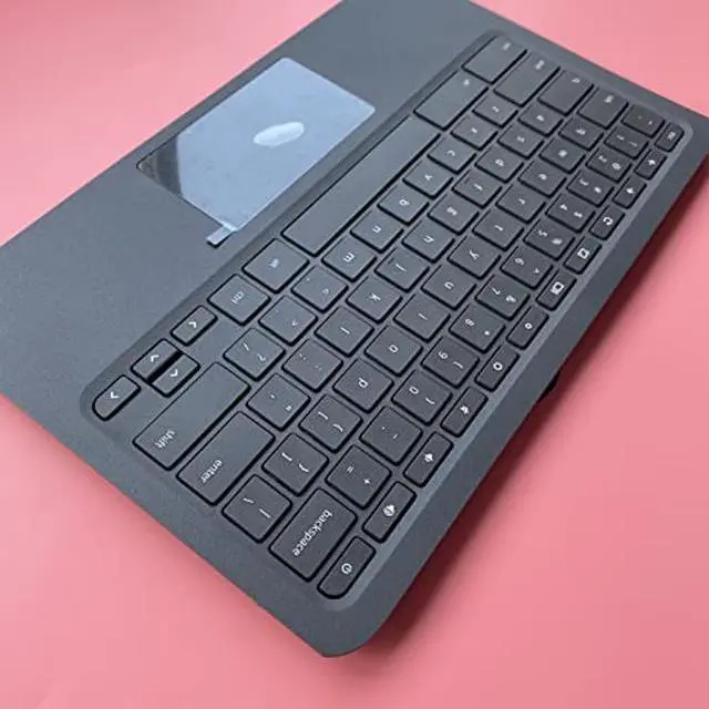 Alt view image 4 of 5 - Replacement for HP Chromebook 11 G7 EE Laptop Upper Case Palmrest Keyboard Touchpad Assembly Part L52573-001 EA0G5003010