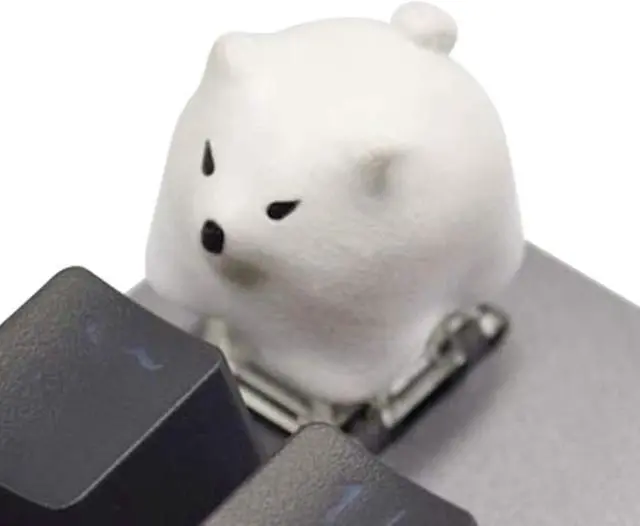 Main image of Kelendle Personalized Cute Dog Resin Keycap OEM Profile Keycap Esc Keycap for Mechanical Keyboard MX Switch R4 (White)