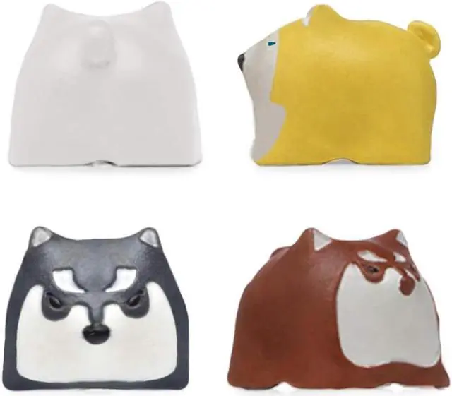 Alt view image 3 of 5 - Kelendle Personalized Cute Dog Resin Keycap OEM Profile Keycap Esc Keycap for Mechanical Keyboard MX Switch R4 (White)