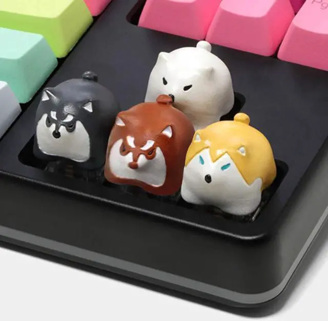 Alt view image 4 of 5 - Kelendle Personalized Cute Dog Resin Keycap OEM Profile Keycap Esc Keycap for Mechanical Keyboard MX Switch R4 (White)