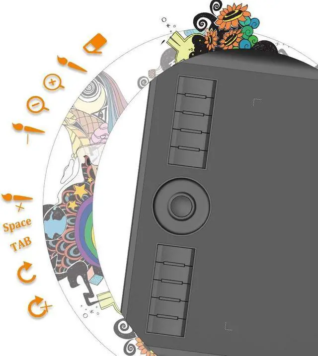 Alt view image 3 of 5 - Drawing Tablet GAOMON M10K PRO 10 x 6.25 inches Large Graphic Tablet, Digital Art Tablet Supports Tilt & Radial Function with 10 Shortcut Keys, Battery-Free Stylus, Work with Mac, Windows & Android
