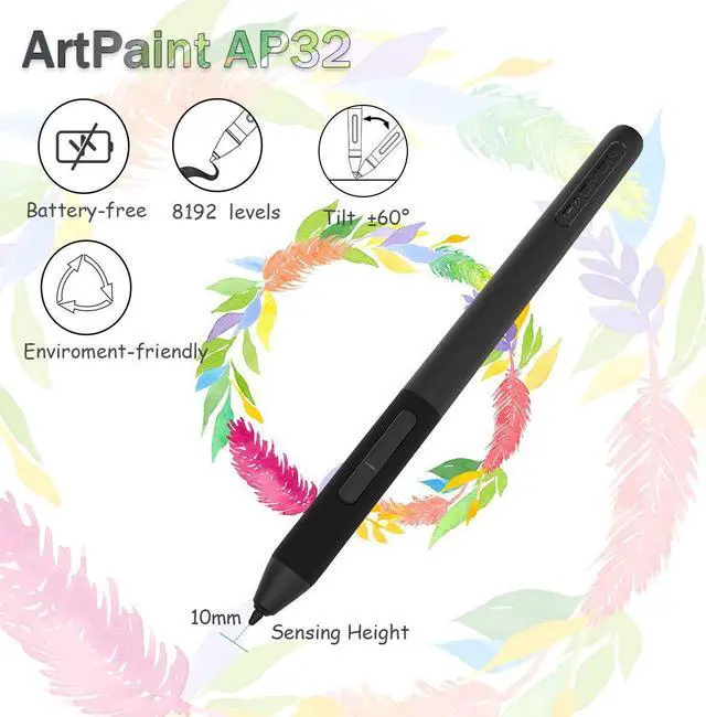 Alt view image 2 of 5 - Drawing Tablet GAOMON M106K PRO 10 x 6.25 inches Large Graphic Tablet, Digital Art Tablet Supports Tilt Function with 12 Shortcut Keys, Battery-Free Stylus, Work with Mac, Windows PC & Android