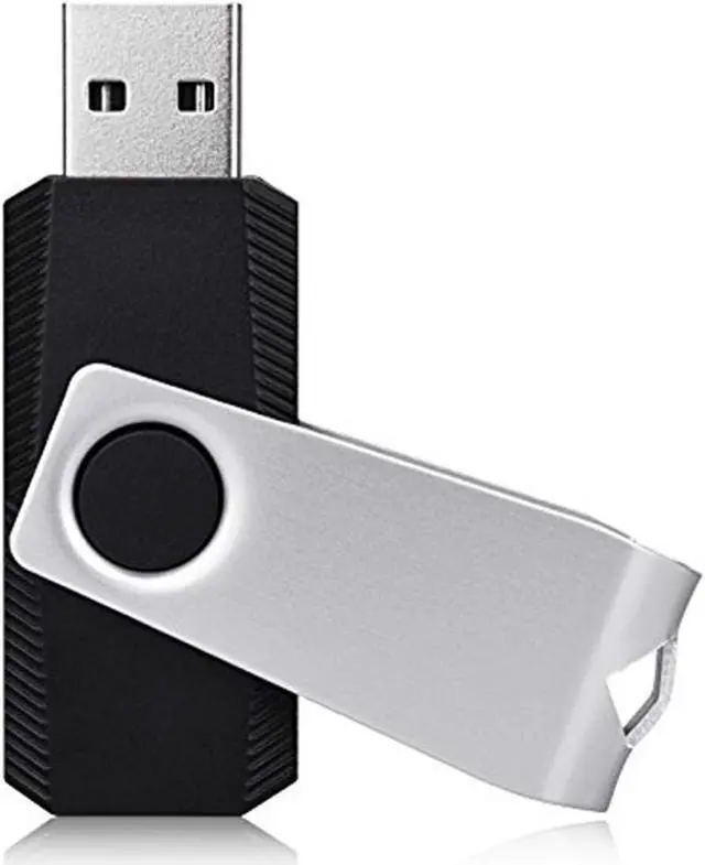 Alt view image 2 of 5 - KEXIN 10 Pack 64GB Flash Drive USB Flash Drive Thumb Drive Memory Stick USB Drive Swivel Drive Jump Drive Black (64 GB, 10 Pack)