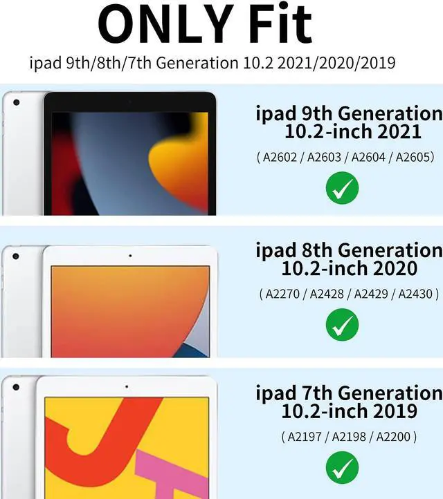 Alt view image 4 of 5 - Keyboard Case for iPad 9th/8th/7th Generation 10.2 Inch 2021/2020/2019, Soft TPU Back Stand Cover Smart Case with Pencil Holder, Magnetically Detachable Wireless Bluetooth Keyboard, Light Blue