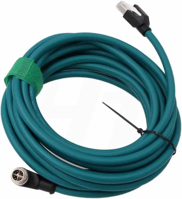 Alt view image 5 of 5 - HangTon Right Angle M12 Ethernet 8 Pin X-Code RJ45 Cable for Datalogic Matrix 220 320 Reader IV3 Cognex IS8000 DM470 Vision Camera Sensor Reader 5M