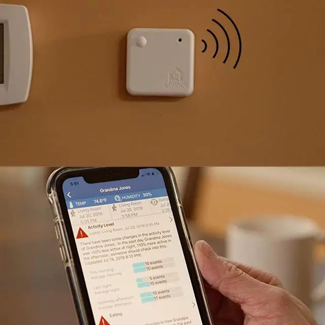 Alt view image 3 of 5 - Livindi Home for Houses Ten Inch Tablet for Seniors with Emergency Alerts (WiFi or Cellular). Rated The Most Comprehensive Monitoring System for Older Adults by National Council on Aging