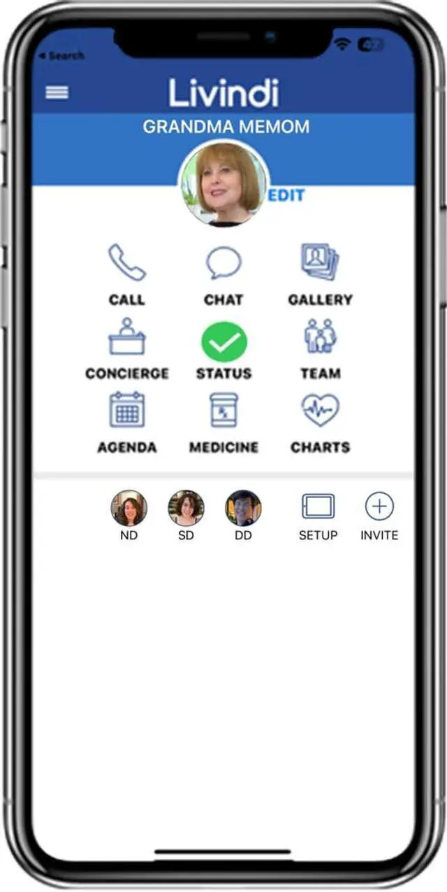 Alt view image 5 of 5 - Livindi Home for Houses Ten Inch Tablet for Seniors with Emergency Alerts (WiFi or Cellular). Rated The Most Comprehensive Monitoring System for Older Adults by National Council on Aging