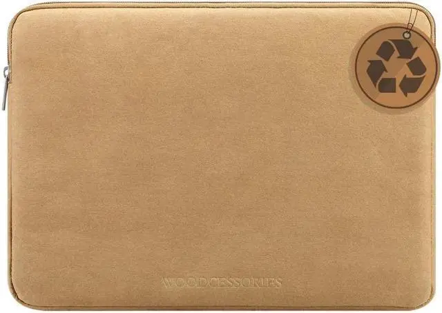 Main image of Woodcessories - Sustainable Laptop Sleeve for MacBook 11-14 Inch Sleeve Brown - Made from Paper