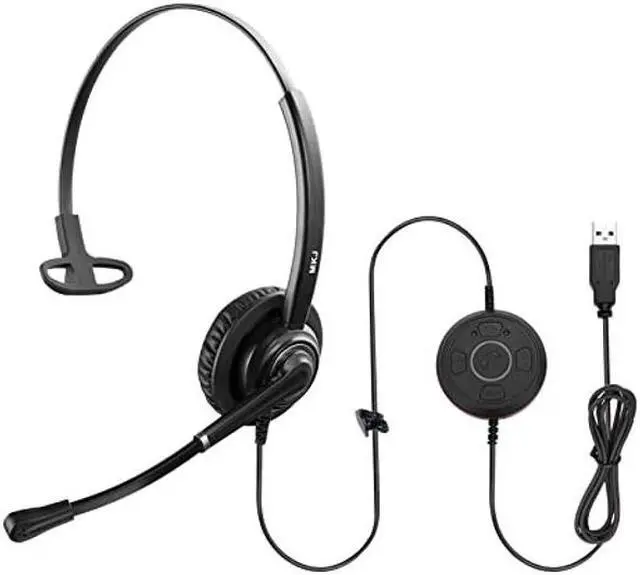 Pc Headset Wantek USB Headset With Mic Noise Cancelling Office