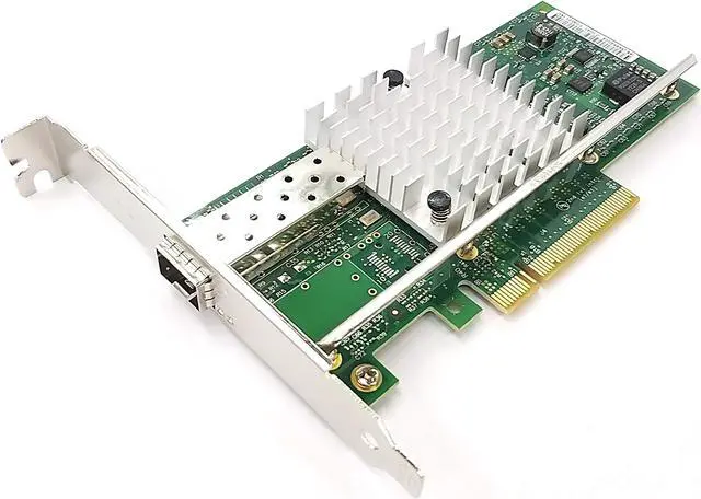 Alt view image 3 of 5 - HINYSENO 1 Port 10GbE SFP+ Fiber Optic PCI-Express x 8 NICs Gigabit Ethernet Server Adapter 1 Port Network Interface Controller Card for 82599EN Chipset, Compare to Intel X520-DA1