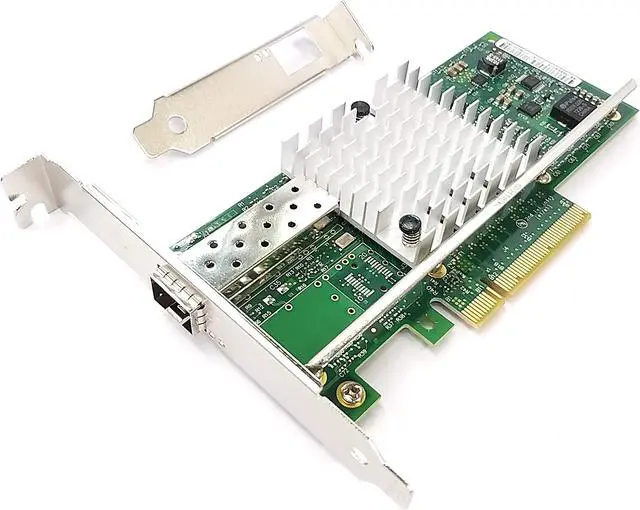 Alt view image 2 of 5 - HINYSENO 1 Port 10GbE SFP+ Fiber Optic PCI-Express x 8 NICs Gigabit Ethernet Server Adapter 1 Port Network Interface Controller Card for 82599EN Chipset, Compare to Intel X520-DA1