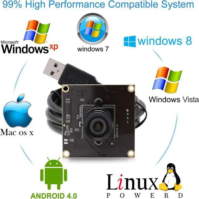 Alt view image 5 of 5 - Hotpet 2MP USB Camera Module High Speed USB 3.0 Webcamera 100 Degree 1080p Webcam with IMX291 Sensor Industrial Camera Supported OTG for Android Windows Linux Mac