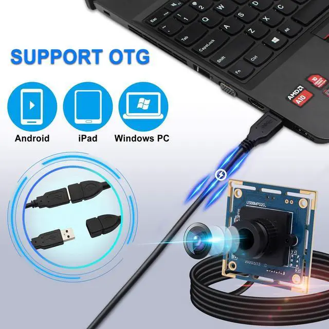 Alt view image 2 of 5 - Hotpet 8 Megapixel USB Camera Module Full HD 3264X2448 Embeded Lightburn Camera for Industrial Webcam for Linux Windows Android Mac OS Raspberry PI