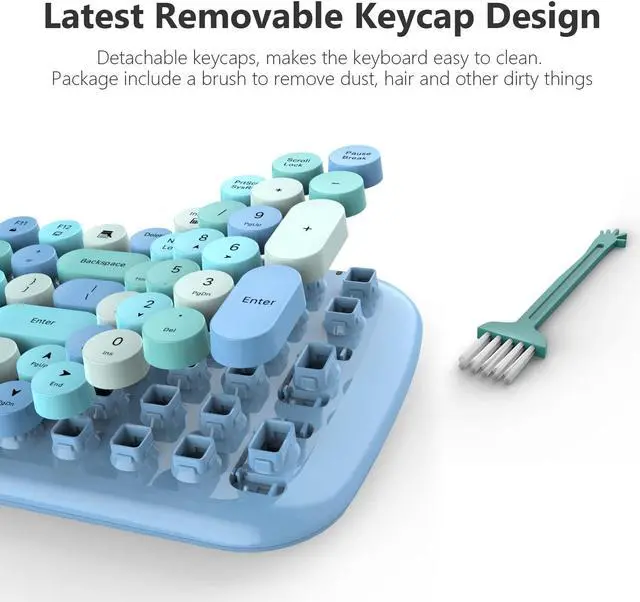 Alt view image 5 of 5 - MOFII Wireless Keyboard and Mouse Combo, Compact 2.4G USB Full Size Wireless Mouse and Keyboard Combo, Cute 110 Keys Keyboard for PC, Notebook, MacBook, Tablet, Laptop, Windows System